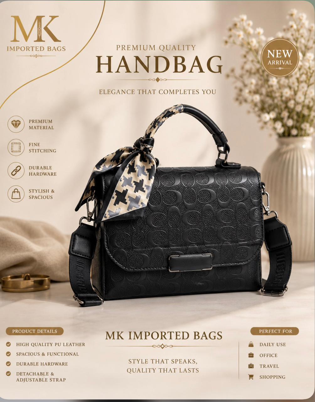 Premium imported ladies handbag from MK Bags World Pakistan